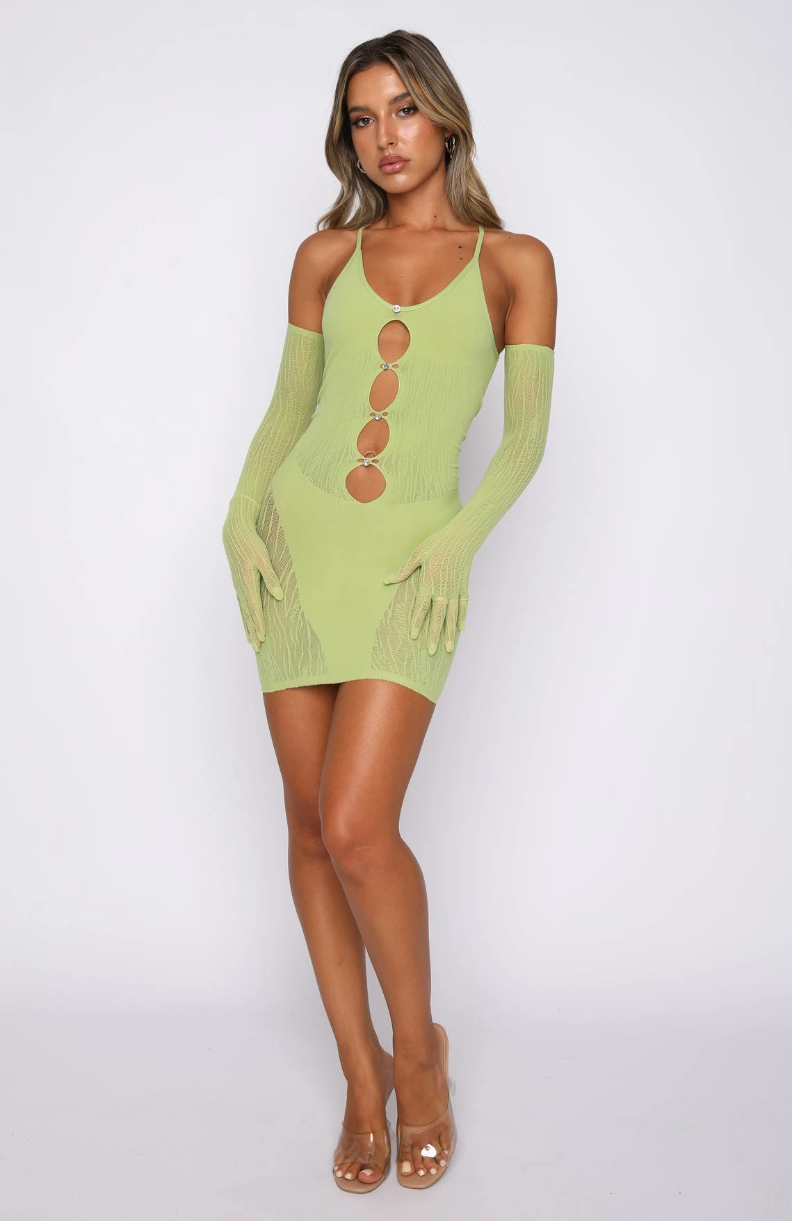 Link Up Mini Dress Matcha - Image 5