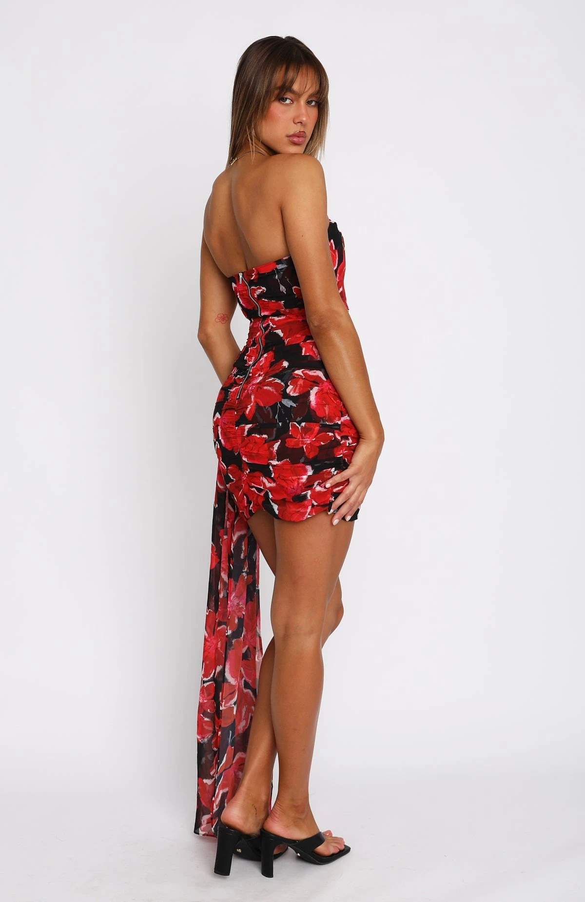 About Damn Time Mini Dress Black Wildflower - Image 5