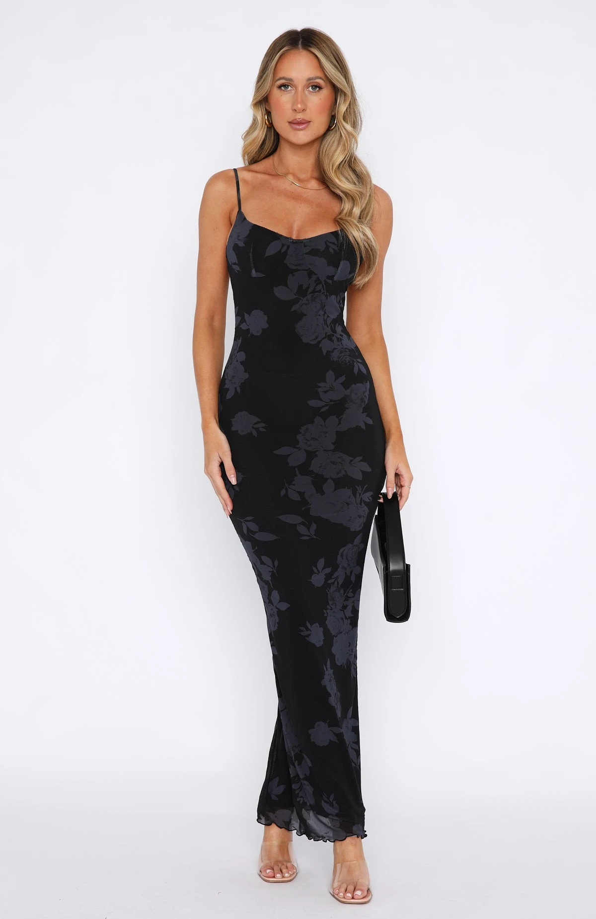 I Don't Miss You Maxi Dress Noir Rose - Image 2