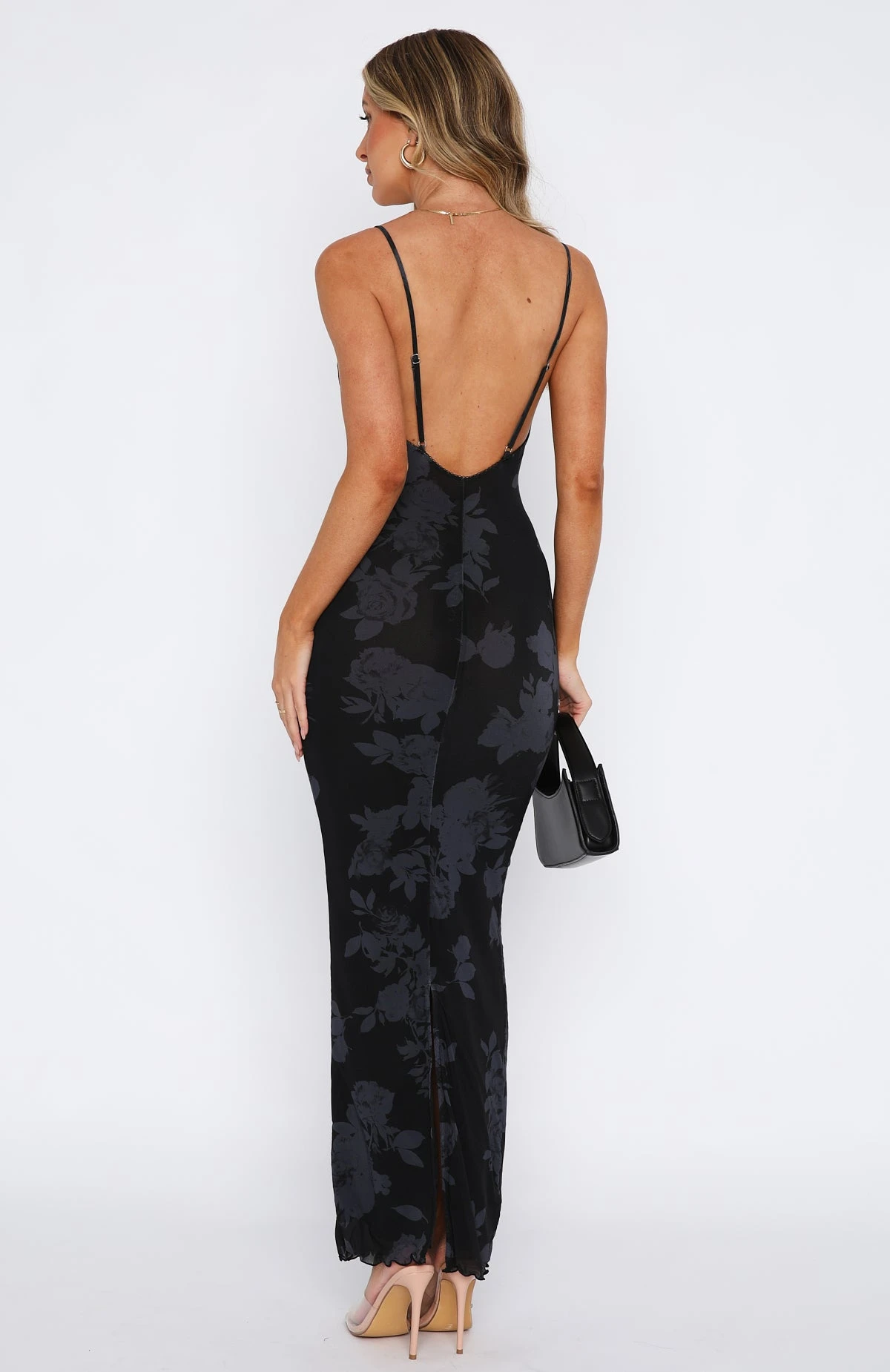 I Don't Miss You Maxi Dress Noir Rose - Image 4