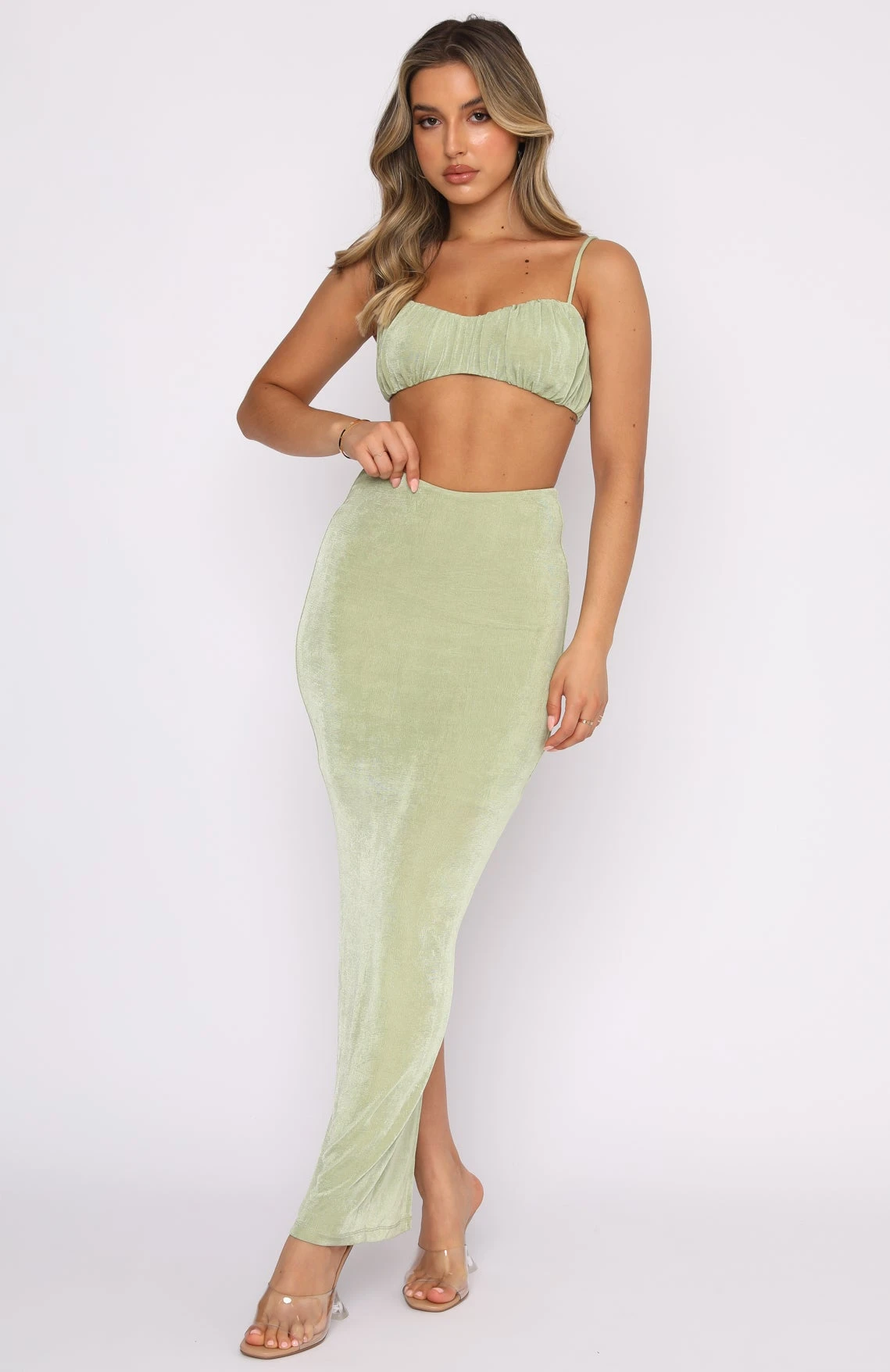 Girl Crush Maxi Set Sage - Image 2