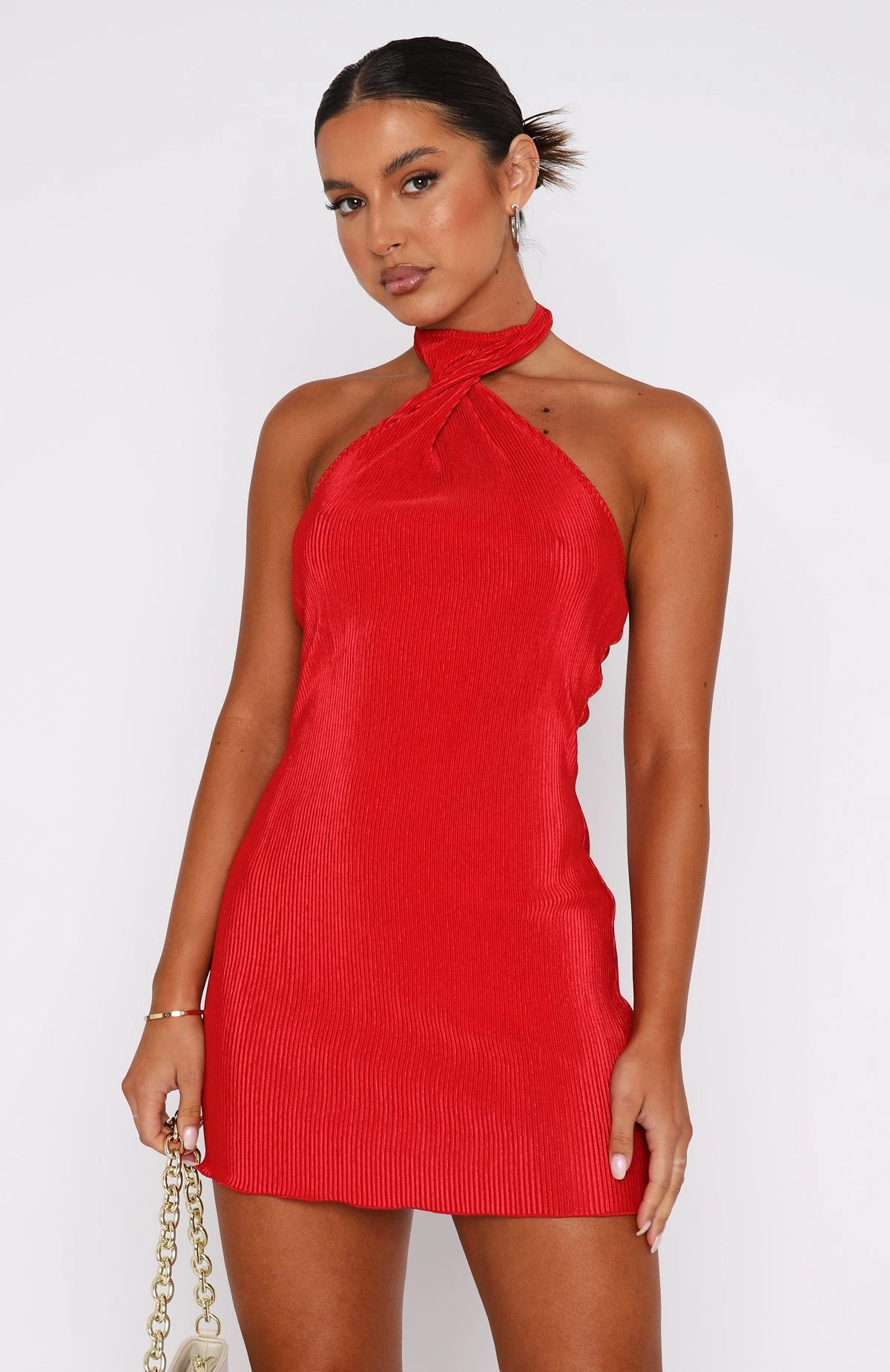 Up In The Air Mini Dress Red - Image 2