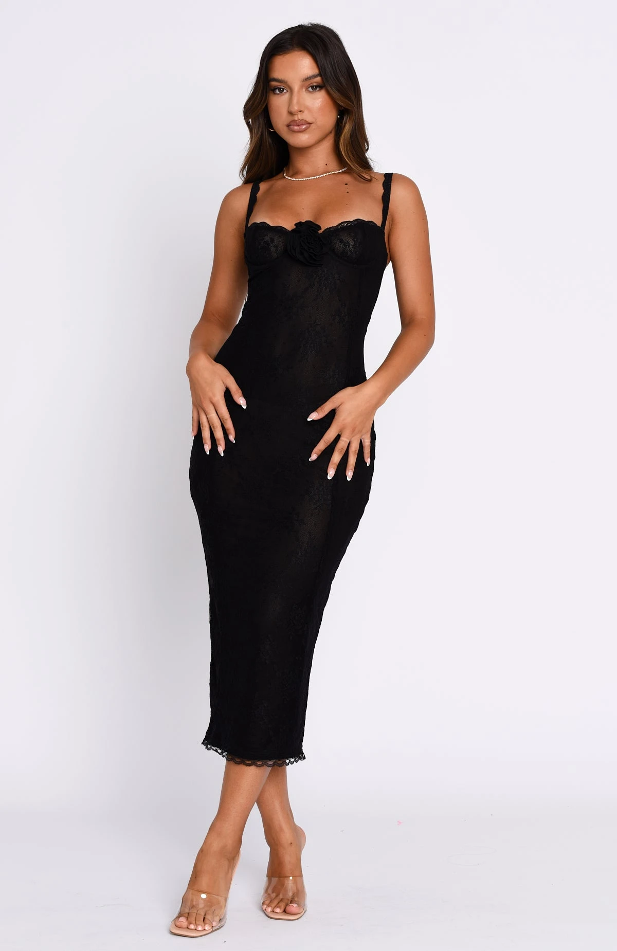 Forever Your Girl Midi Dress Black - Image 2
