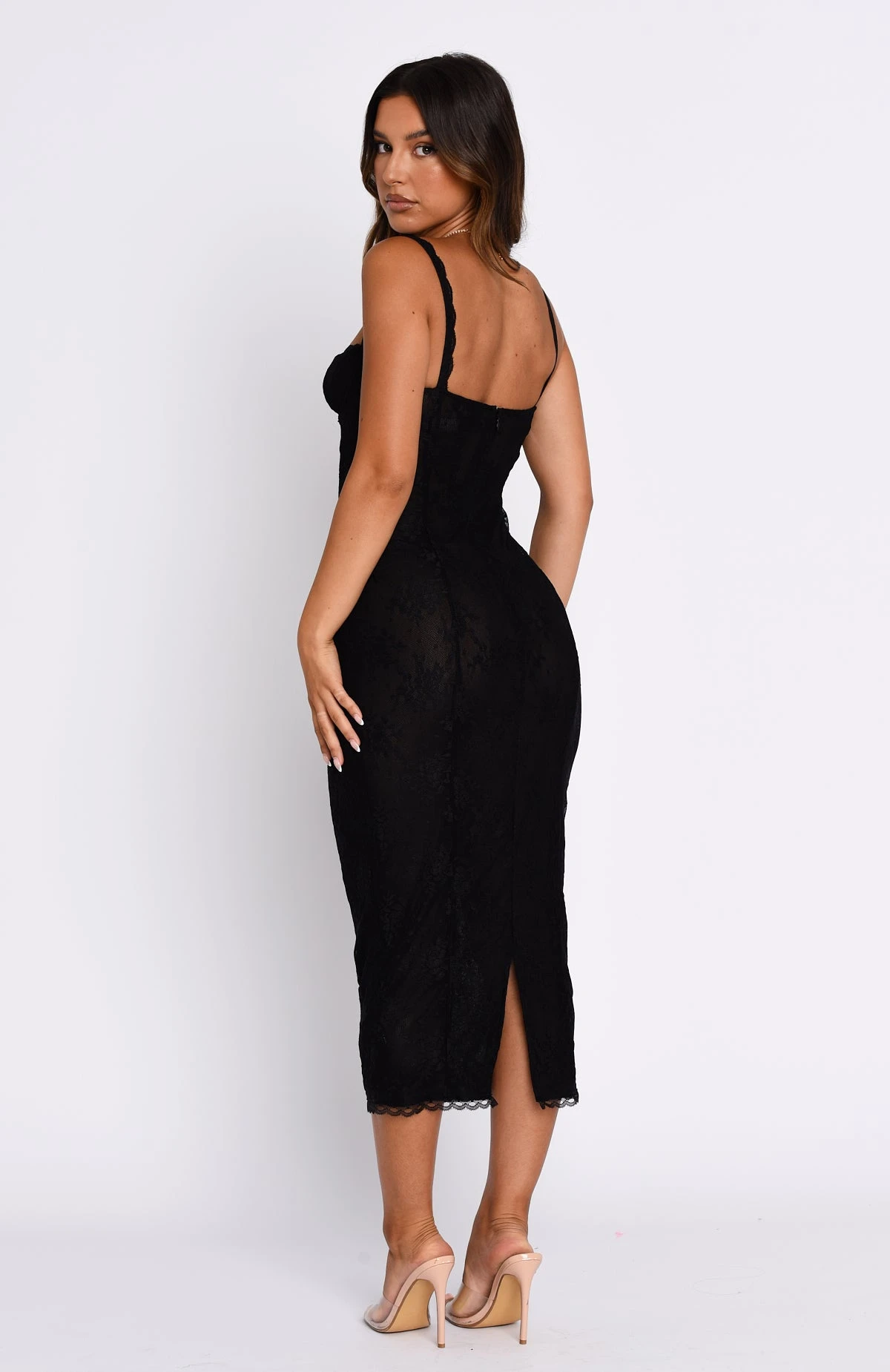 Forever Your Girl Midi Dress Black - Image 4