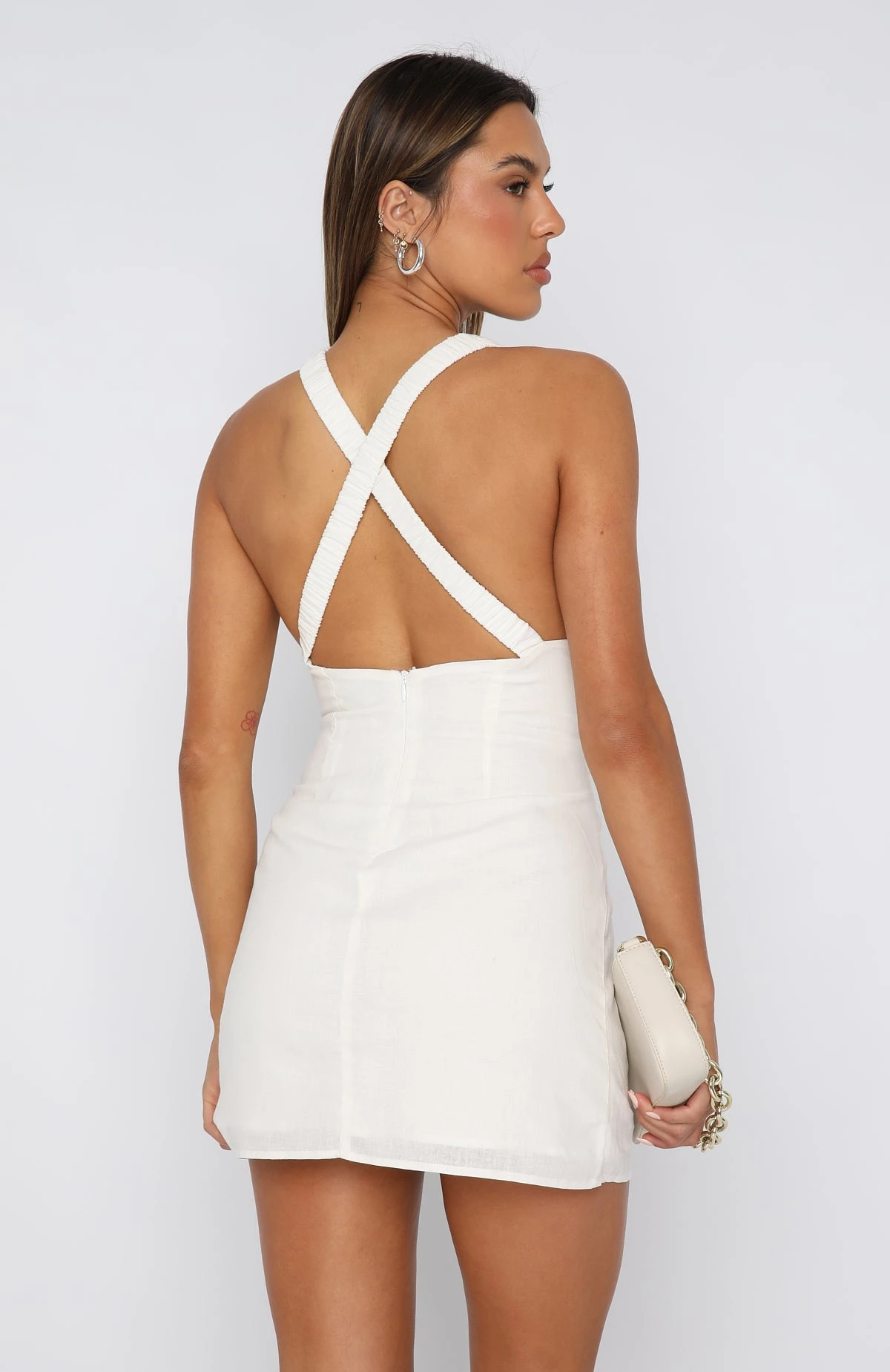 She's The Moment Mini Dress White - Image 4