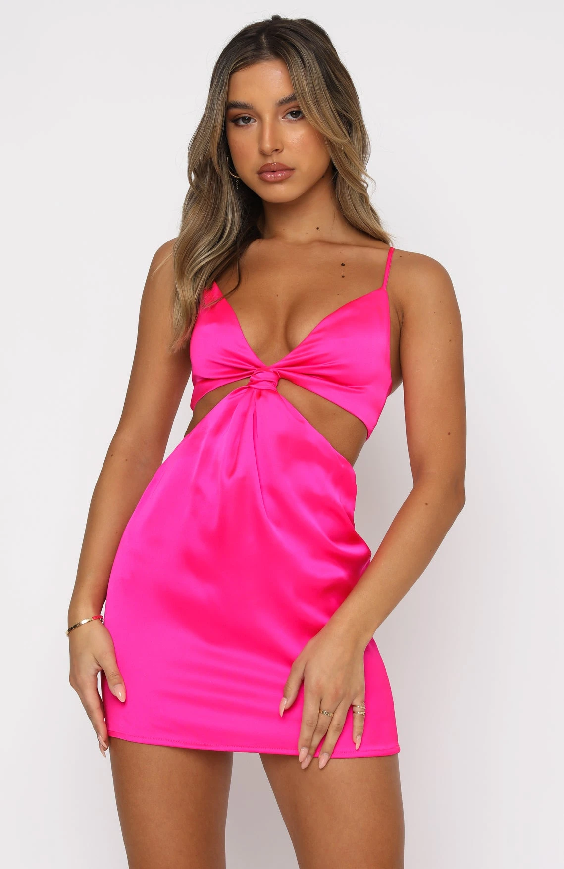Let's Run Away Mini Dress Hot Pink - Image 2