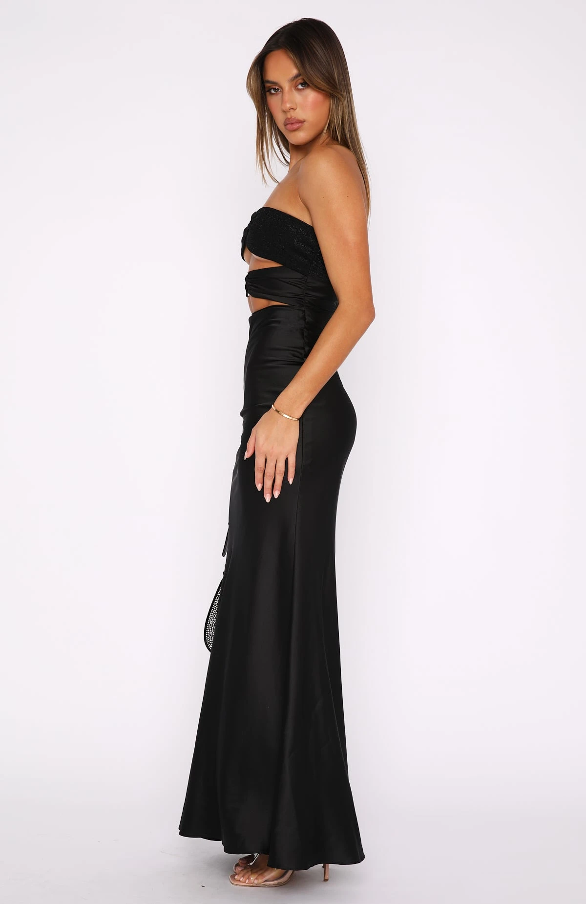 Deep Hearts Strapless Maxi Dress Black - Image 3