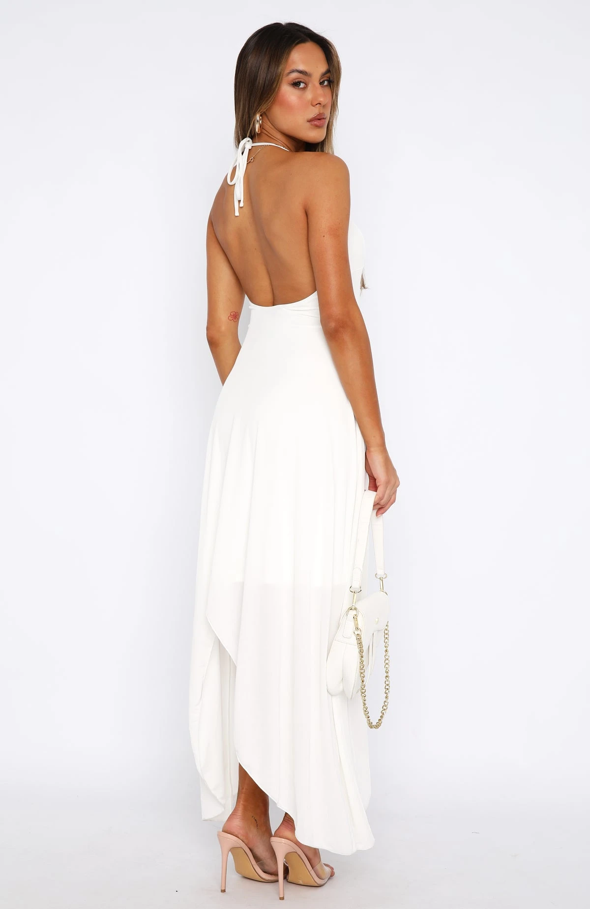 Tears In The Rain Midi Dress Cream - Image 4
