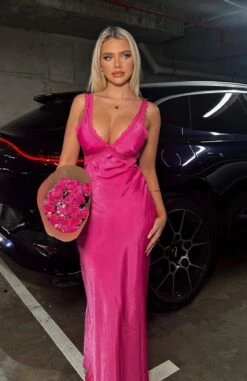 Event Ready Maxi Dress Hot Pink