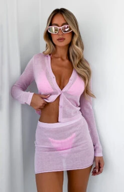 Secret Messages Mini Skirt Pink Marle