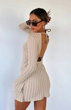 Crowded Room Mini Dress Beige