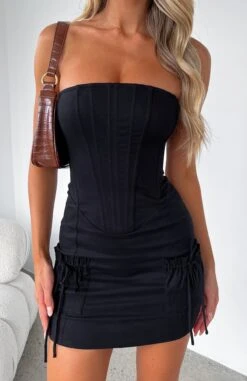 Fallen Angel Mini Dress Black