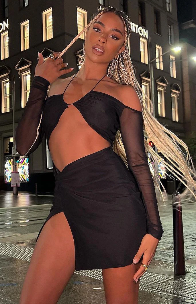 Invite Pending Mini Dress Black - Image 8