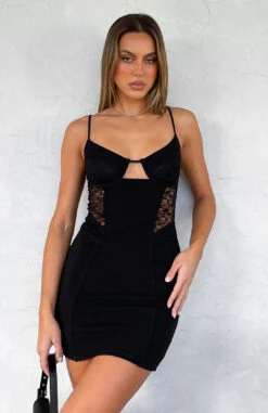 Make Up To Break Up Mini Dress Black