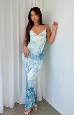 Sorrows Maxi Dress Azzurro